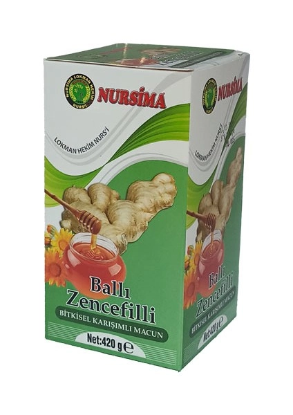 Nursima Ballı Zencefilli Bitkisel Karışımlı Macun 420 Gr