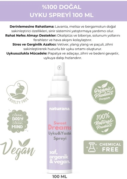 Naturaline Deep Calm Derin Uyku Yastık Spreyi  100 Ml
