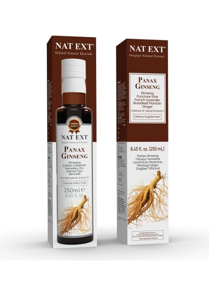 Nat Ext Panax Ginseng Ekstraktı 250 Ml Koli 12 Adet
