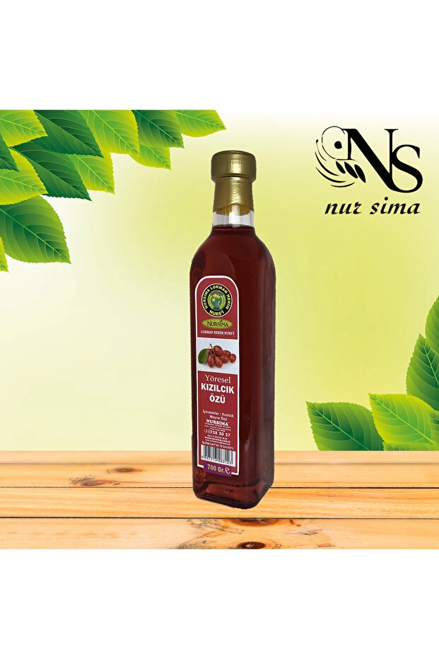 Nursima Yöresel Kızılcık Özü 700 Ml Koli 15 Adet
