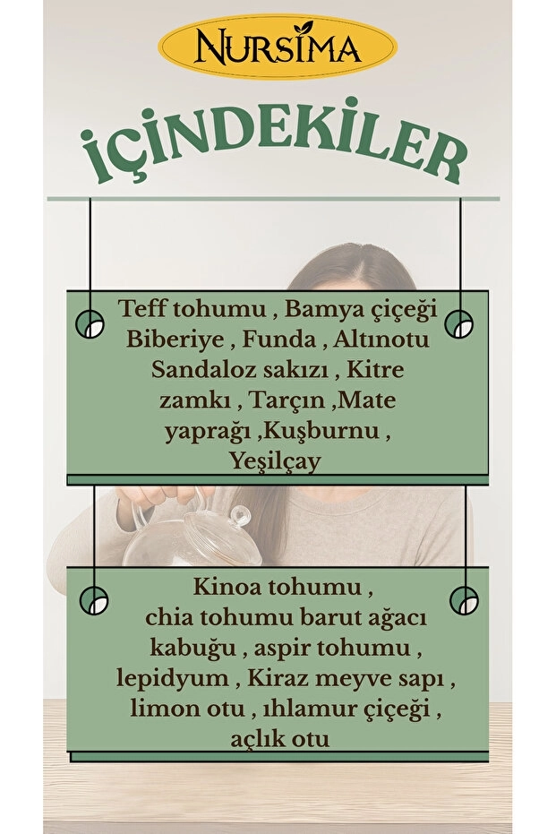 Akkışla Teff Tohumlu Karışık Bitki Çayı 40  Süzen Poşet