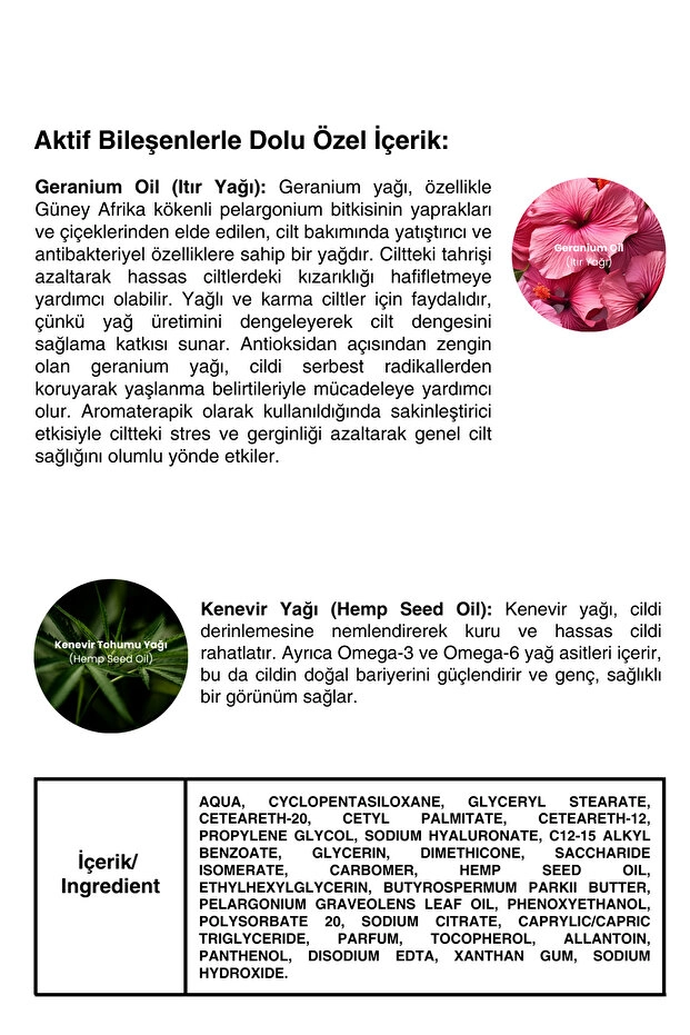 Naturaline Kenevir Nemlendirici Krem 100 Ml