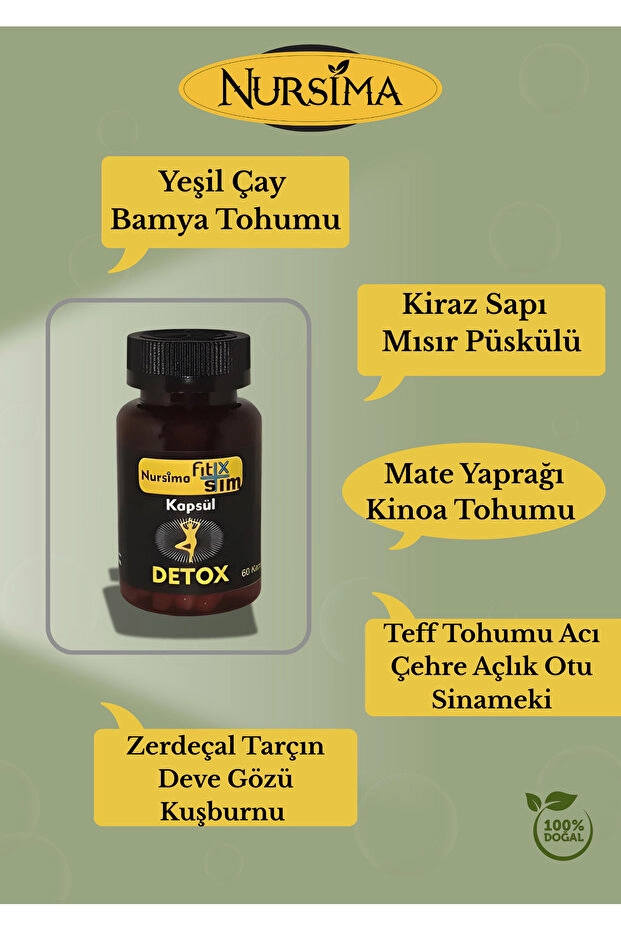 Nursima Fit X Slim Detox Kapsül 60 Adet Koli 12 Adet