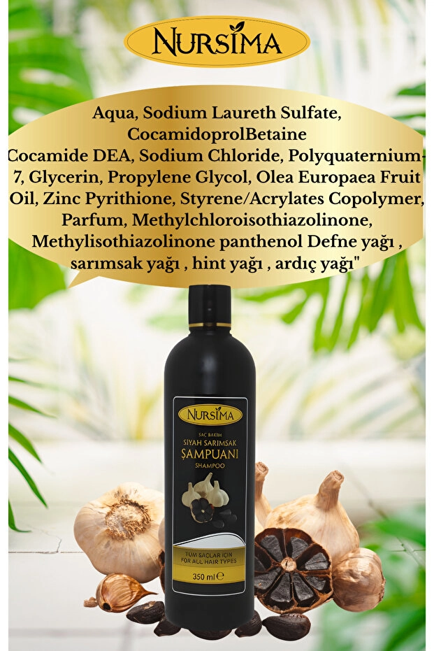 Nursima Siyah Sarımsak Şampuanı 350 Ml