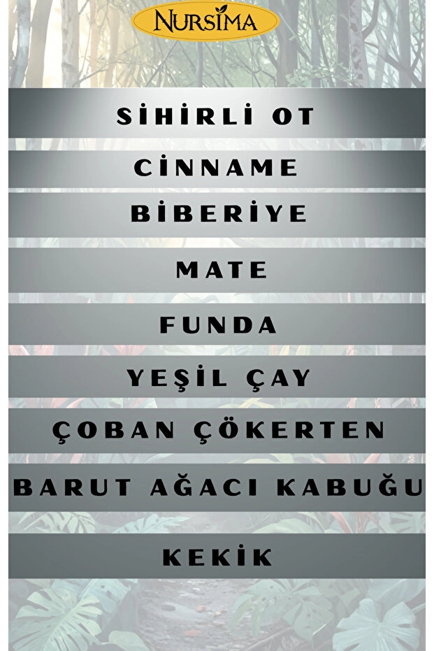 Nursima 9’U 1 Yerde Bitkisel Karışımlı Çay 40 Süzen Poşet