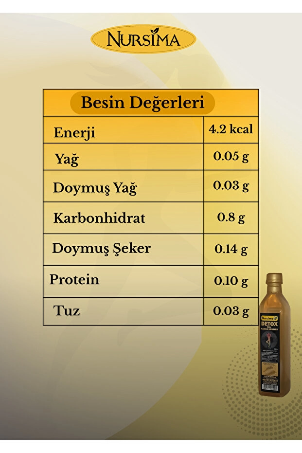 Nursima Fit X Nitro Detox Sirkesi Pet Şişe 500 Ml