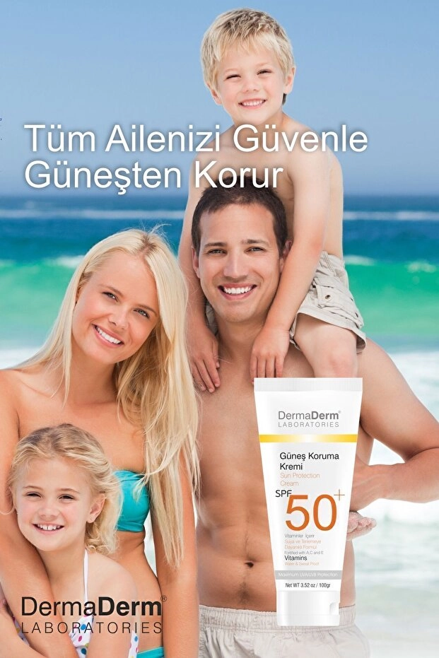 Dermaderm Güneş Koruma Kremi spf 50+ 100 g Koli 12 Adet