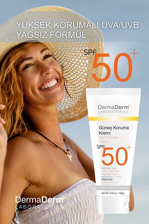 Dermaderm Güneş Koruma Kremi spf 50+ 100 g Koli 12 Adet