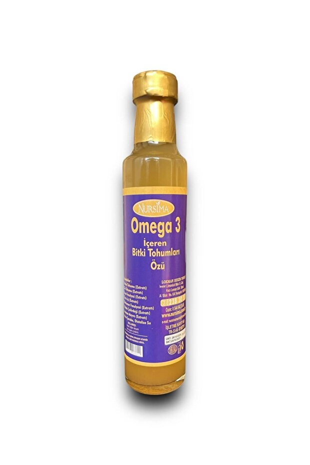 Nursima Omega 3 İçeren Bitki Tohumları Özü Syrup 250 Ml