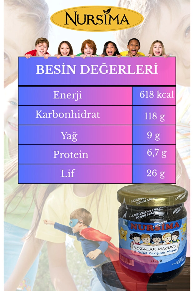 Nursima Selvi Kozalak Macunu Kids Bitkisel Karışımlı Macun 240 Gr