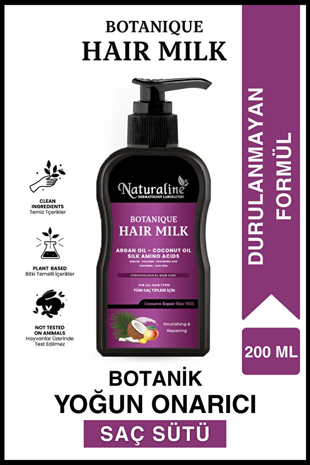 Naturaline Botanik Şaç Sütü Besleyici Onarıcı Krem 200 Ml