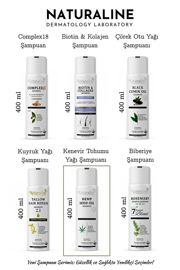 Naturaline Kenevir Tohumu Yağı Şampuanı 400 Ml
