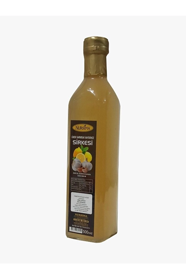 Nursima Limon Sarımsak Maydanoz Sirkesi Cam Şişe 500 Ml
