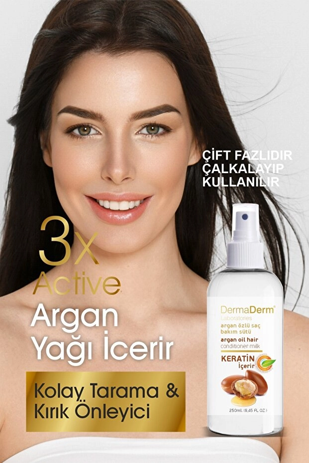 Dermaderm Argan Özlü Saç Bakım Sütü 250 ml
