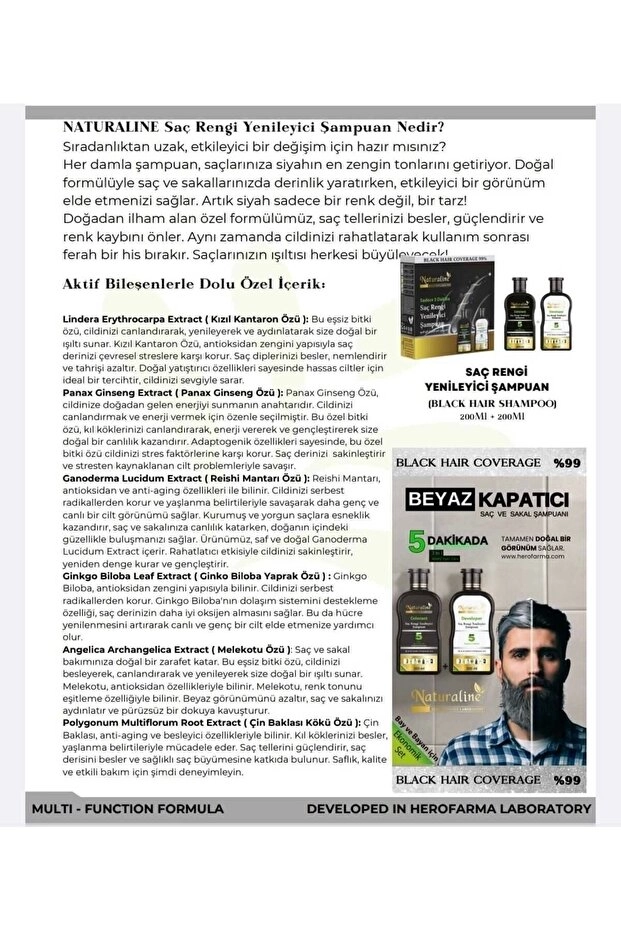 Naturaline Siyah Şampuan 200 Ml + 200 Ml