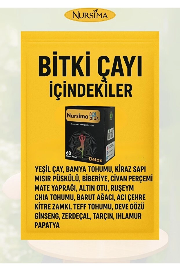 Nursima Fit X Plus Detox Çayı 60 Süzen Poşet