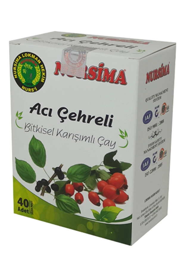 Nursima Acı Çehreli Bitkisel Karışımlı Çay 40 Süzen Poşet
