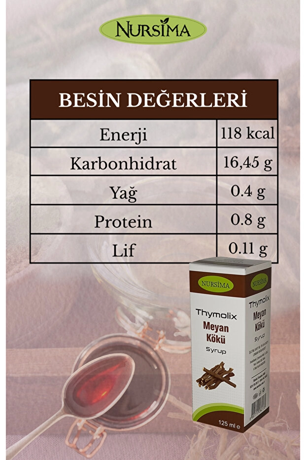 Nursima Meyan Kökü Şurubu 125 Ml
