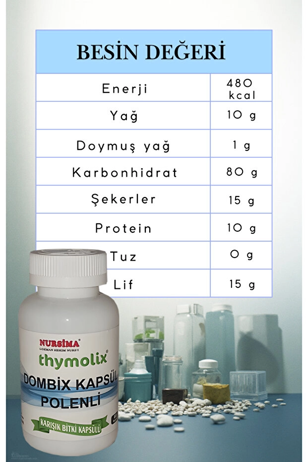 Nursima Dombix Polenli Kapsül 60 Adet