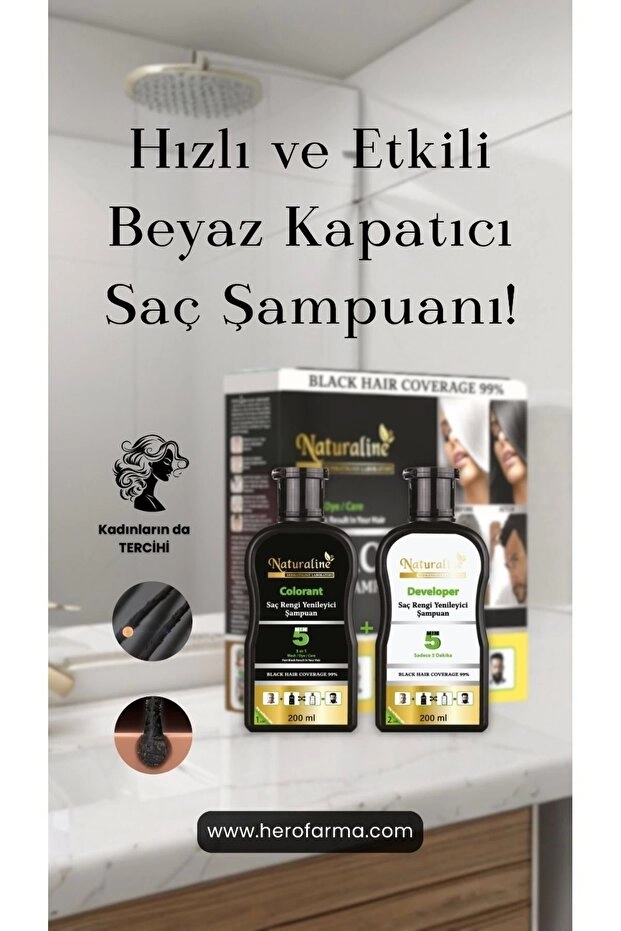 Naturaline Siyah Şampuan 200 Ml + 200 Ml