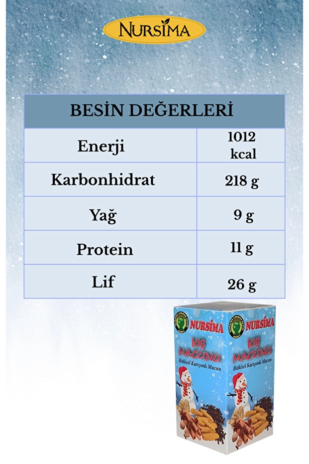 Nursima Kış Macunu Bitksel Karışımlı Macun 420 Gr Koli 15 Adet