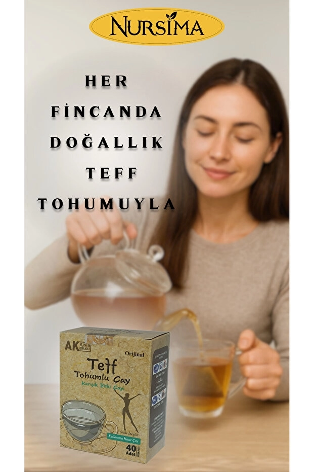 Akkışla Teff Tohumlu Karışık Bitki Çayı 40  Süzen Poşet