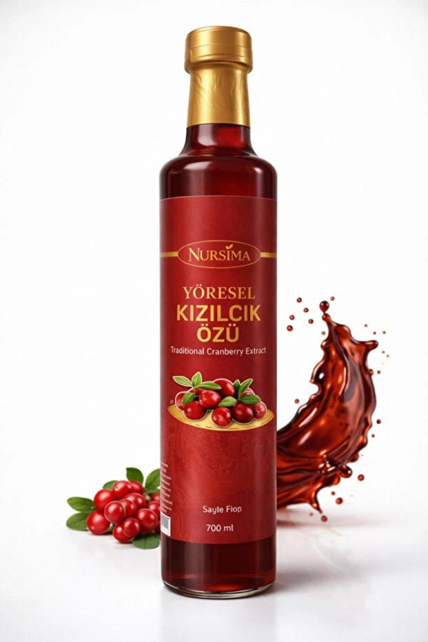 Nursima Yöresel Kızılcık Özü 700 Ml Koli 15 Adet