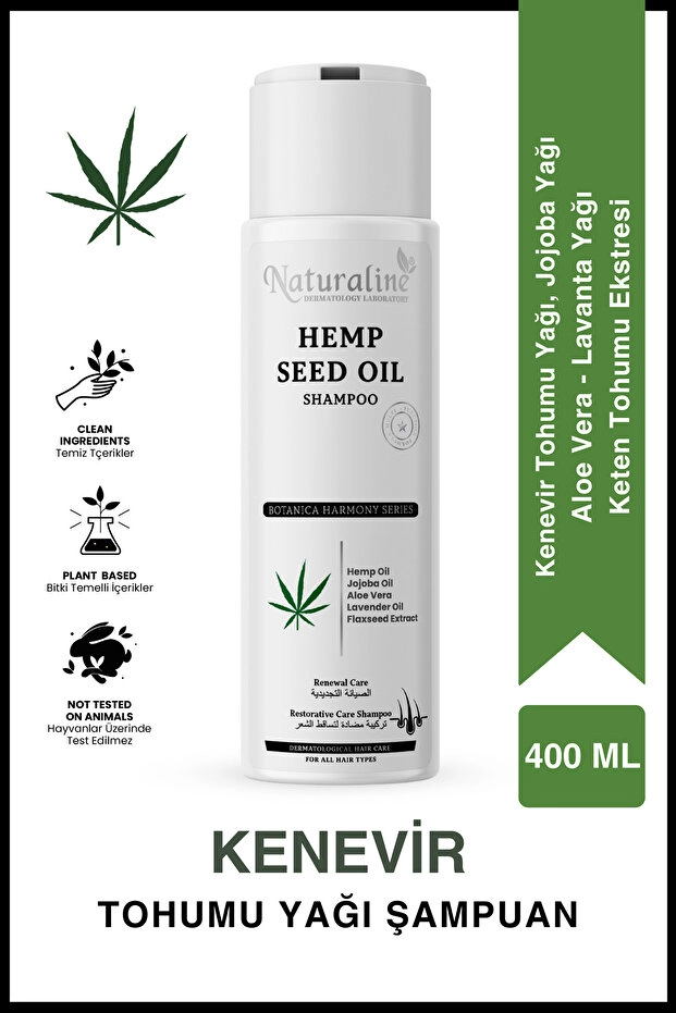 Naturaline Kenevir Tohumu Yağı Şampuanı 400 Ml