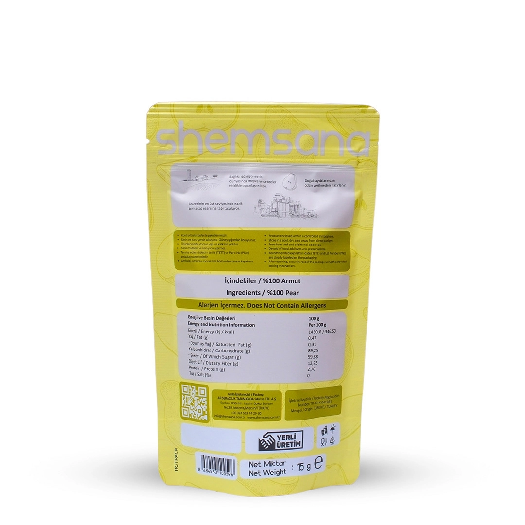 Shemsana Kurutulmuş Armut 15 Gram Paket