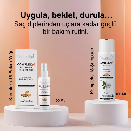 Naturaline Complex 18 Onarıcı Şaç Bakım Yağı Biotin Keratin 100 Ml