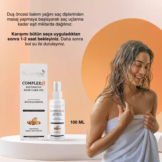 Naturaline Complex 18 Onarıcı Şaç Bakım Yağı Biotin Keratin 100 Ml