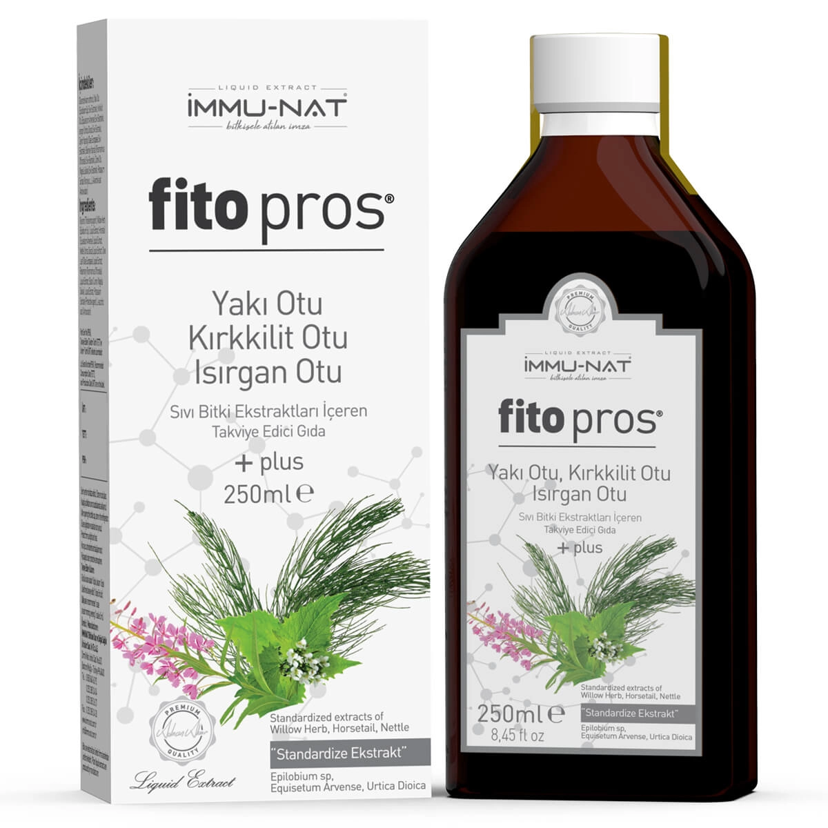 İmmu-Nat FİTO PROS Yakı otu Kırkkilit otu Isırgan otu Sıvı Ekstraktı 250 ml