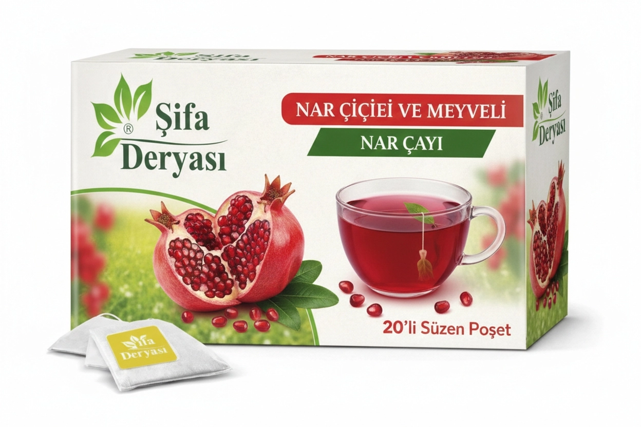 Şifa Deryası Nar Çayı 20’li Süzen Poşet Koli 12 Adet