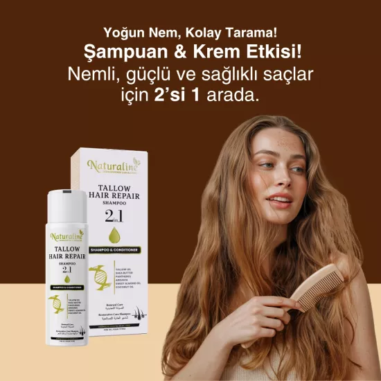 Naturaline Kuyruk Yağı Şampuanı 2/1 Arada 400 Ml
