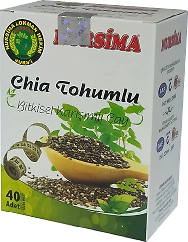 Nursima Chia Tohumlu Bitkisel Karışımlı Çay 40 Süzen Poşet
