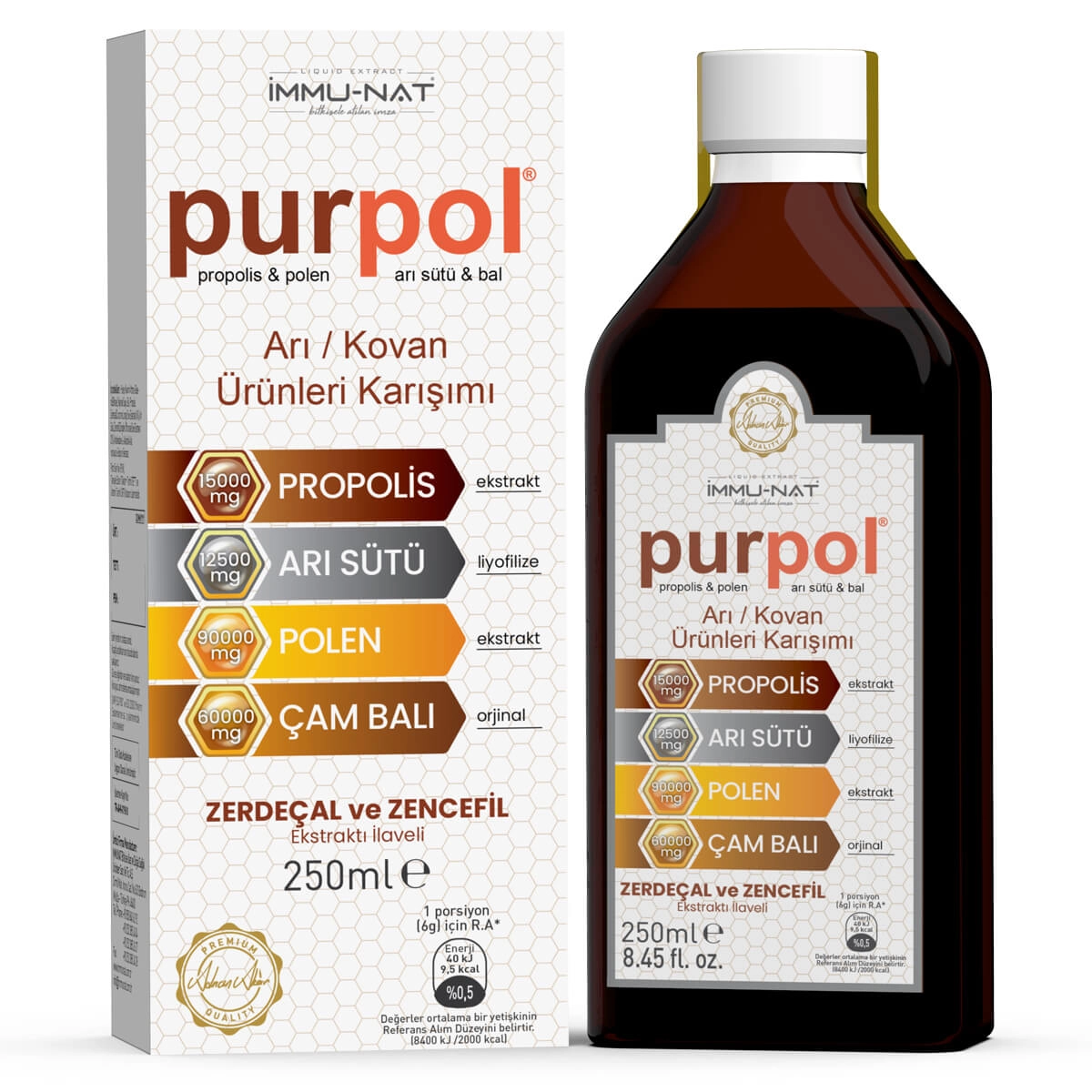 İmmu-Nat Purpol  Arı/Kovan Ürünleri Karışımı 250 ML