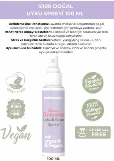 Naturaline Deep Calm Derin Uyku Yastık Spreyi  100 Ml