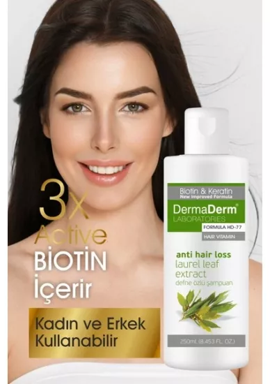 Dermaderm Doğal Defne Şampuanı 250 ml