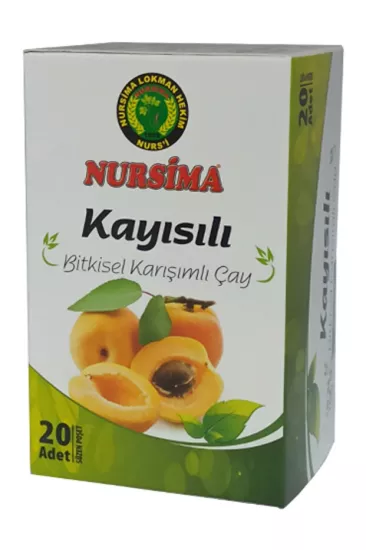 Nursima Kayısılı Bitkisel Karışımlı Çay 20 Süzen Poşet
