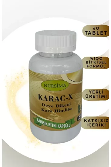 Nursima Karac-X Deve Dikeni Kara Hindiba Karışık Bitki Kapsülü 60 Adet