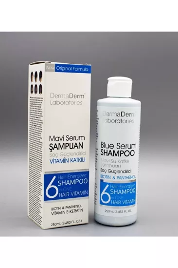 Dermaderm Mavi Şampuan 250 ml Koli 12 Adet