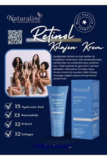 Naturaline Retinol -Kolojen Night Krem 100 Ml