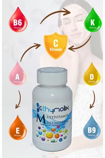 Thymolix Multivitamin Kapsül 60 Adet Koli 12 Adet