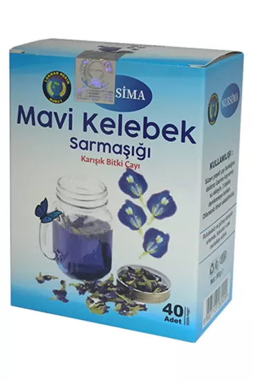 Nursima Mavi Kelebek Sarmaşığı Çay 40 Süzen Poşet