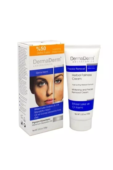 Dermaderm ’’Bitkisel Leke Giderici&Cilt Beyazlatıcı Krem (Gece Kremi)’’ 100 g Koli 12 Adet