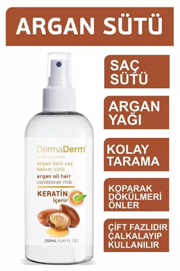 Dermaderm Argan Özlü Saç Bakım Sütü 250 ml