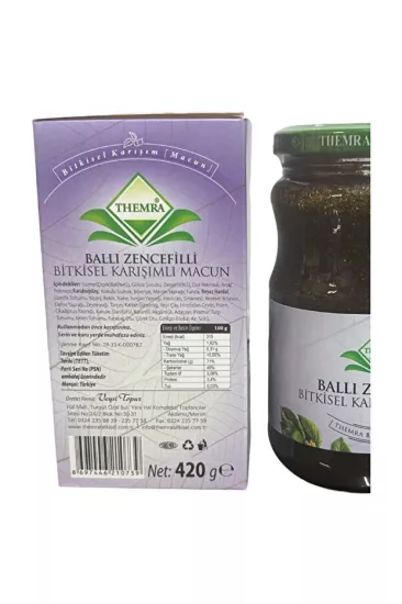 Themra Ballı Zencefilli Bitkisel Karışımlı Macun 420 GR Koli 15 Adet