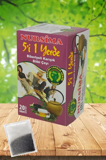 Nursima 5’İ 1 Yerde Biberiyeli Karışık Bitki Çayı 20 Süzen Poşet