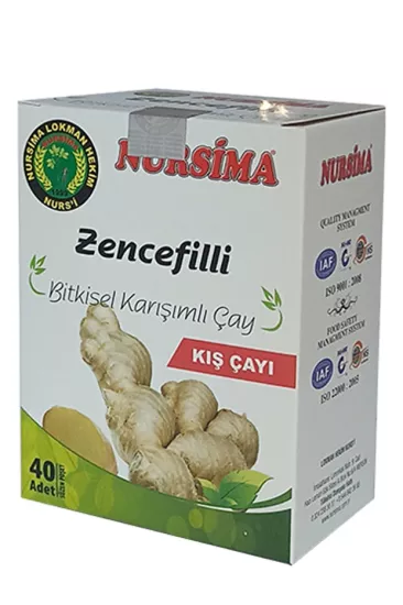 Nursima Zencefilli Bitkisel Karışımlı Çay 40 Süzen Poşet