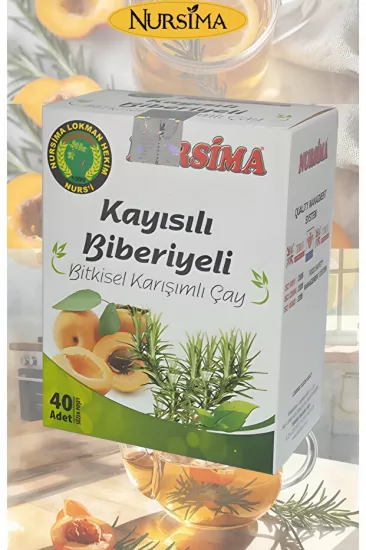 Nursima Kayısılı Biberiyeli  Bitkisel Karışımlı Çay 40 Süzen Poşet
